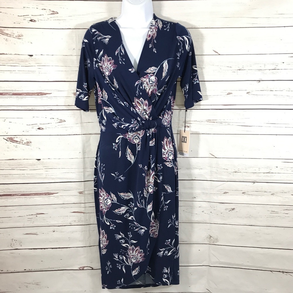 Ivanka Trump Sheath‎ Dress Blue Petite Size S/P